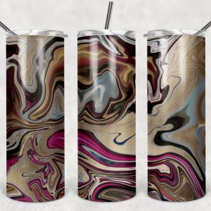 Abstract Gold & Red 20oz Tumbler