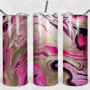 Abstract Gold & Pink 20oz Tumbler