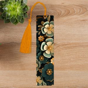 Green with Green Background Flower
  Bookmark