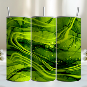 Electric Green Marble 20oz Tumbler