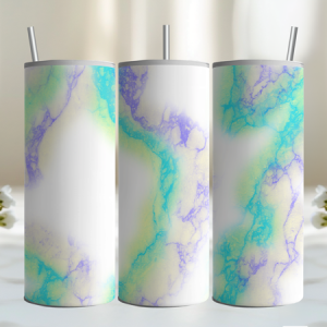 Green Purple Marble 20oz Tumbler