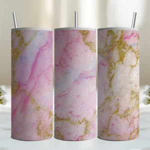Pink White Marble  20oz Tumbler