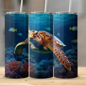 Turtle’s Paradise: High-Quality Sea  Turtle Travel Mug