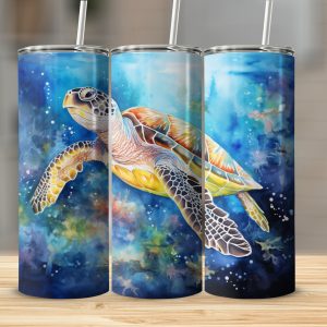 Turtle’s Rhythm: Fun & Unique  Ocean-Inspired Tumbler