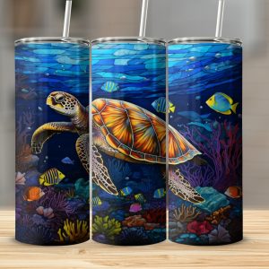 Turtle Love: Beautiful Ocean Art Tumbler