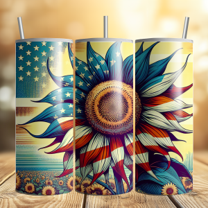 Red White & Blue Sunflower 20oz
  Tumbler