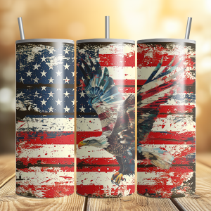 Eagle Soaring Flag 20oz Tumbler